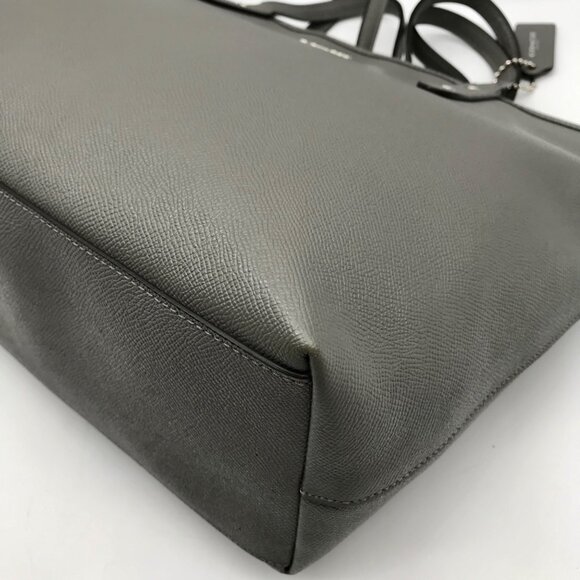 Coach Grey Pebbled Leather City Tote Bag F58846 - Picture 6 of 11